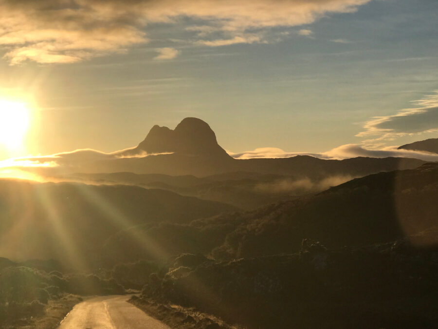 sunrise over Suilven