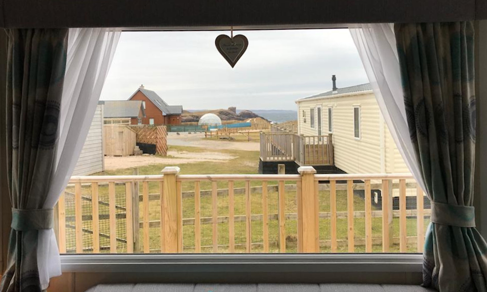 view from Clachtoll Caravan